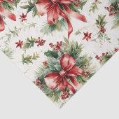 Roter Bogen auf Grüntönen Seidenpapier (Detail)