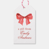 Roter Bogen der Wasserfarbe Geschenkanhänger (Vorderseite)