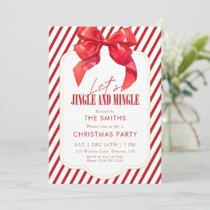 Roter Bogen-Feiertags-Jingle-und-Mingle-Weihnachts Einladung