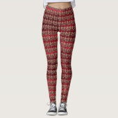 Roter Bogen-Feiertags-Leggings Leggings (Vorderseite)