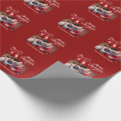 Roter Bogen Foto Weihnachten Geschenkpapier (Ecke)