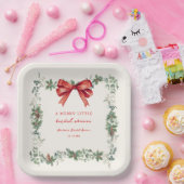 Roter Bogen Frohe kleine Weihnachten Brautparty Pappteller (Party)