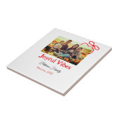 Roter Bogen fröhlich Vibes fügen Familienname Foto Fliese (Seite)