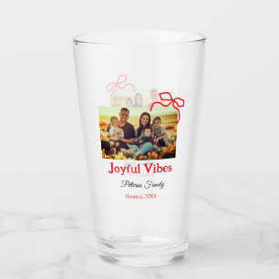 Roter Bogen fröhlich Vibes fügen Familienname Foto Glas