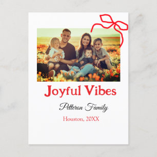 Roter Bogen fröhlich Vibes fügen Familienname Foto Postkarte