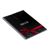 Roter Bogen Glitzerschleife & Glanz Journal Notizb Notizblock (Rechte Seite)