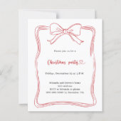 Roter Bogen handgezeichnet Weihnachtsfeier Party E (Vorderseite)