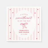 Roter Bogen Herzen Valentinstag Babyparty Serviette (Vorderseite)