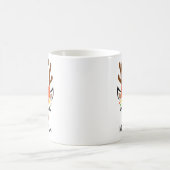 Roter Bogen Holiday Geweih Rentier Gesicht Kaffeetasse (Mittel)