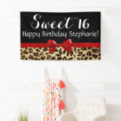 Roter Bogen-Leopard-Druck-Bonbon 16 Banner (Insitu)