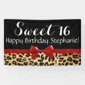 Roter Bogen-Leopard-Druck-Bonbon 16 Banner (Horizontal)