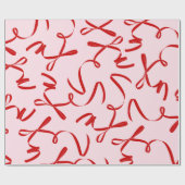 Roter Bogen Rosa Retro Geschenkpapier (Flach)