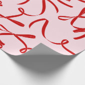 Roter Bogen Rosa Retro Geschenkpapier (Ecke)