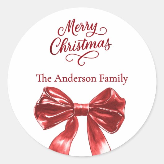 Roter Bogen Runder Aufkleber (Vorderseite)