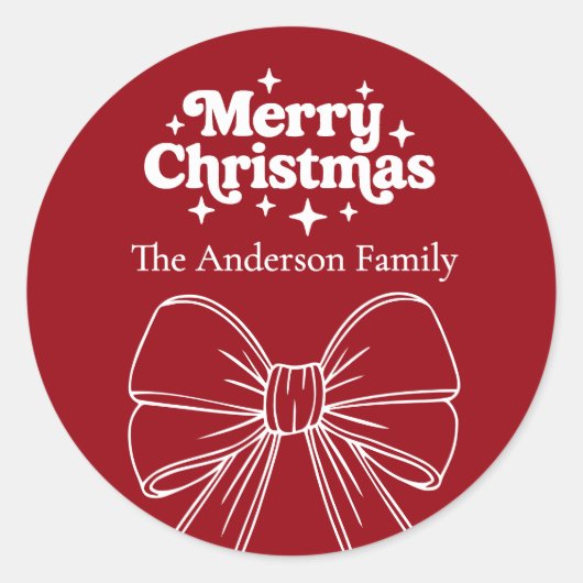 Roter Bogen Runder Aufkleber (Vorderseite)