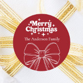 Roter Bogen Runder Aufkleber