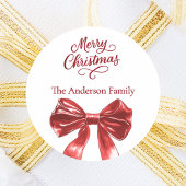 Roter Bogen Runder Aufkleber