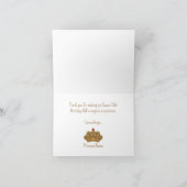 Roter Bogen und Prinzessinnenkrone Märchen Dankesc Dankeskarte (Innenseite)