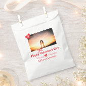 Roter Bogen Valentin Tag hinzufügen Fotoname Herz- Geschenktütchen (Ausgeschnitten)