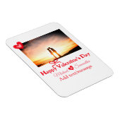 Roter Bogen Valentin Tag hinzufügen Fotoname Herz- Magnet (Rechte Seite)