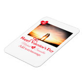 Roter Bogen Valentin Tag hinzufügen Fotoname Herz- Magnet (Linke Seite)