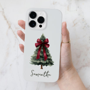 Roter Bogen Watercolor Weihnachtsbaum Skript Name Case-Mate iPhone 14 Pro Max Hülle