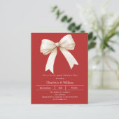 Roter Bogen Weihnachten Party Einladung (Stehend Vorderseite)