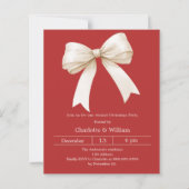 Roter Bogen Weihnachten Party Einladung (Vorderseite)