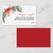 Roter Bogen Weihnachten Windel-Raffle Begleitkarte (Vorne/Hinten)