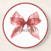 Roter Bogenrand  Getränkeuntersetzer (Vorne)