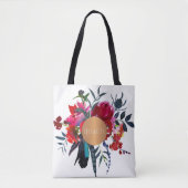 roter Boho-Bouquet-Kupfermonogramm-Trendsetter Tasche (Vorderseite)