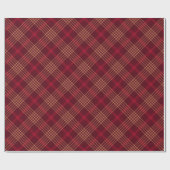 Roter Bordeaux, karierter Diagonalschnitt Geschenkpapier (Flach)