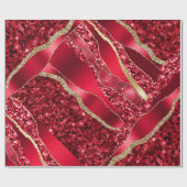 Roter Bordeaux-Pflaumenwein Glitzer metallische Fo Geschenkpapier (Flach)