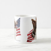Roter Border-Collie-Kopf und Flagge Kaffeetasse (Mittel)