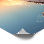 Roter Border Collie Poster (Ecke)