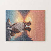 Roter Border Collie Puzzle (Horizontal)