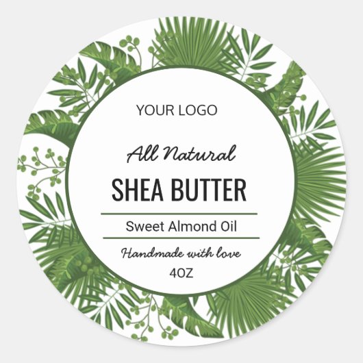 Roter Botanischer Blattumlaufsticker Runder Aufkleber (Vorderseite)