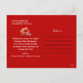 Roter Botanischer Frohe Weihnachten (Rückseite)