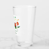 roter botanischer Minimalwert Vintag für sie Glas (Links)