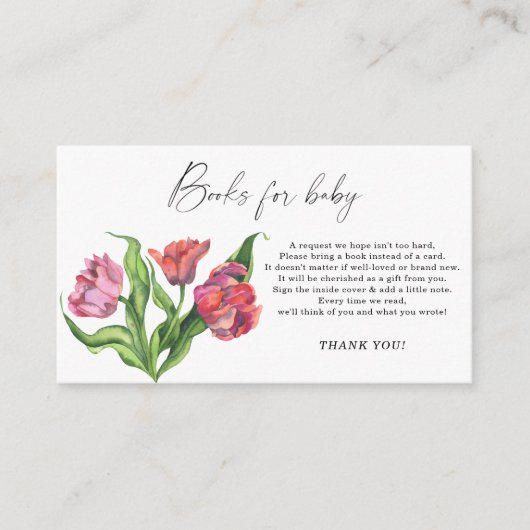 Roter Bouquet-Blume Begleitkarte (Vorderseite)