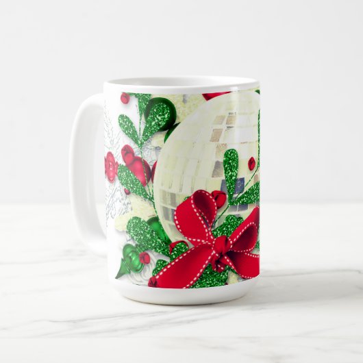 Roter Bow und Holly Kaffeetasse (Vorderseite Links)