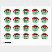 Roter Bow und Holly Stickers (Blatt)