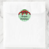 Roter Bow und Holly Stickers (Tasche)