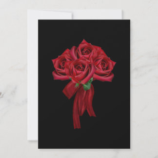 Roter Bow und Rose Gothic Bridal Dusche Einladung