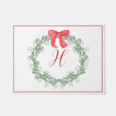 Roter Bow-Wreath-Monogramm Fußmatte (Vorderseite)