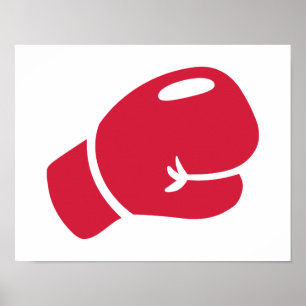 Roter Boxhandschuh Poster