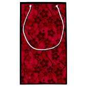 Roter brauner, rustikaler Modedesign Retro Kleine Geschenktüte (Rückseite)