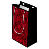 Roter brauner, rustikaler Modedesign Retro Kleine Geschenktüte (Vorderseite Schrägansicht)