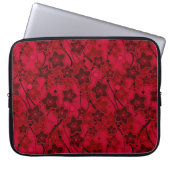 Roter brauner, rustikaler Modedesign Retro Laptopschutzhülle (Vorderseite)