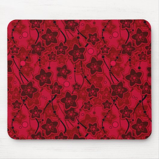 Roter brauner, rustikaler Modedesign Retro Mousepad (Vorne)